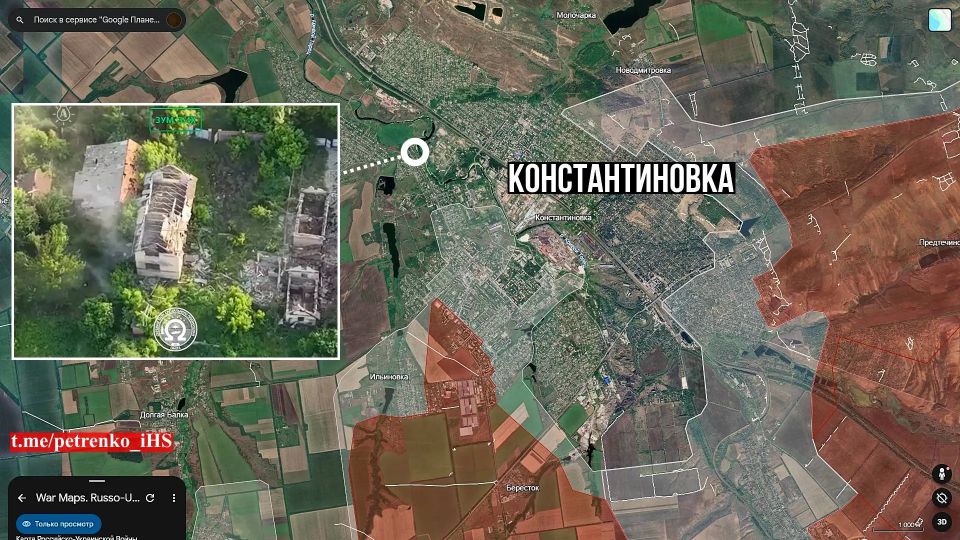 Противник подтверждает дальнейшее продвижение ВС РФ в Константиновке и продвижение пехоты ВС РФ в южной части Купянска, где ситуация по-прежнему представляет из себя слоеный пирог