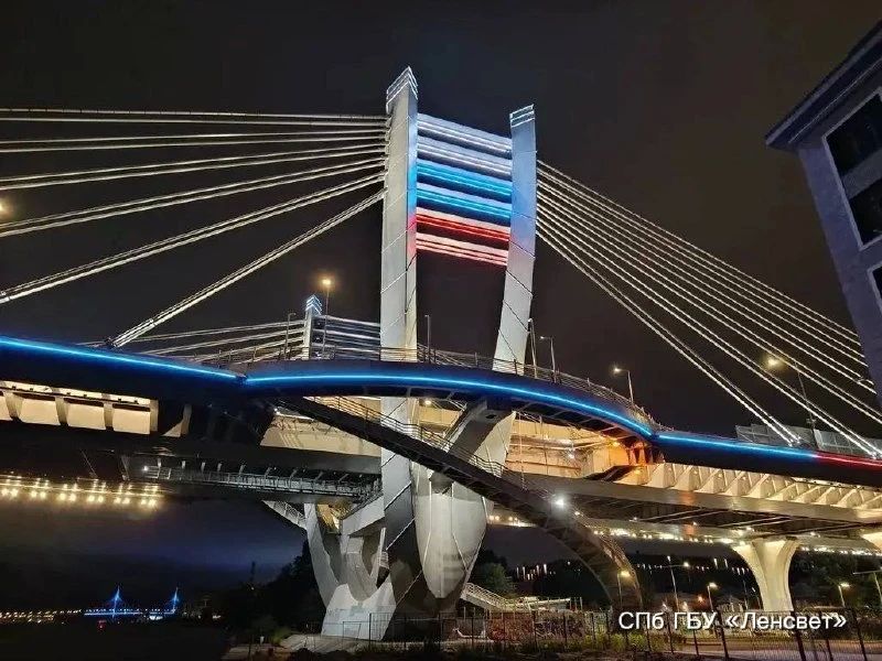 В День России три моста Петербурга окрасят в цвета российского флага В День России три моста Петербурга окрасят в цвета российского флага