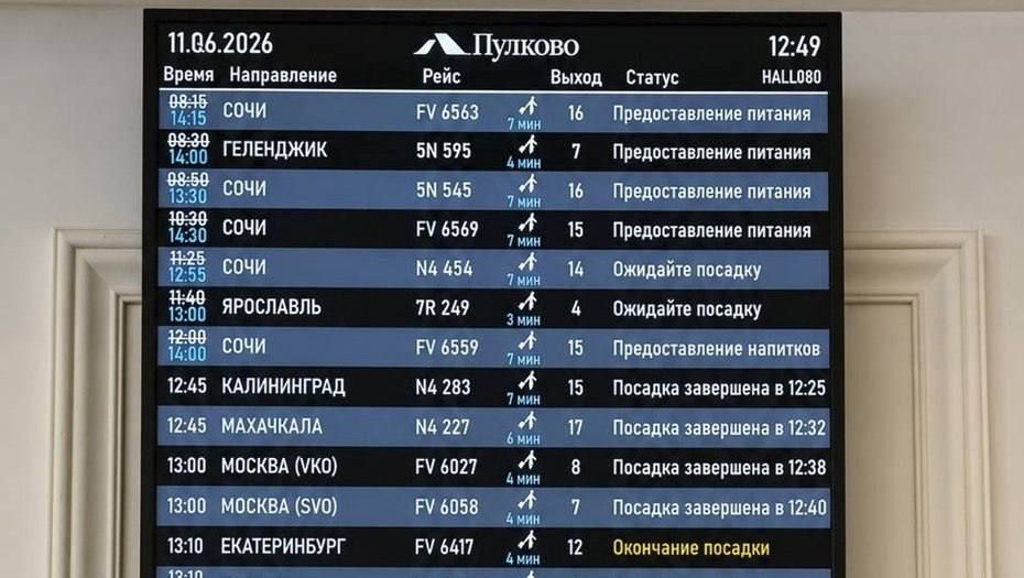 Пулково первым в России запустил автоматические оповещения о питании при задержках рейсов