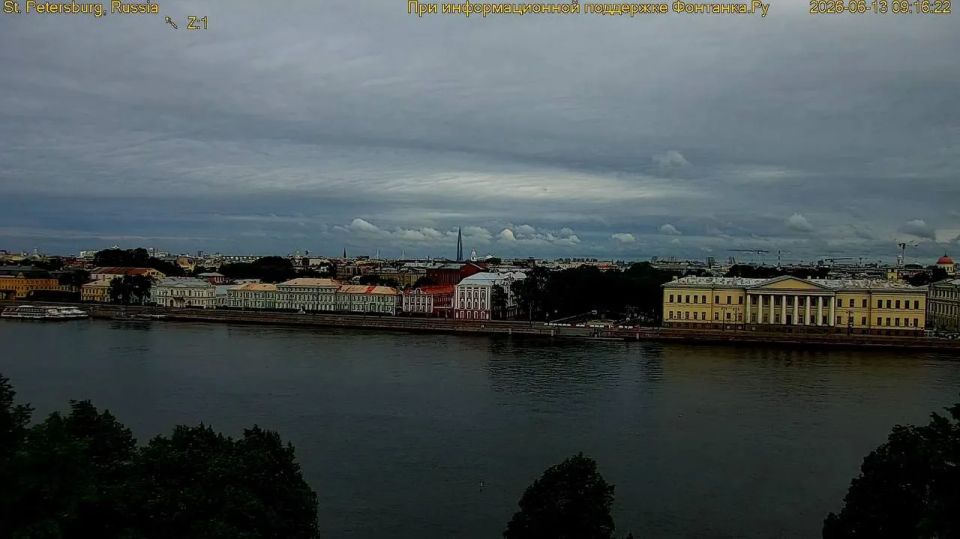 Солнце ушло на отдых. В Петербурге сегодня облачно, +16…+18°, местами дожди