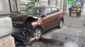 Кроссовер врезался в стену клиники Военно-медицинской академии
