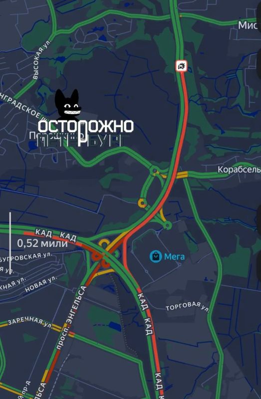 Столкновение автобуса с детьми и трех легковушек привело к огромной пробке на Новоприозерском шоссе