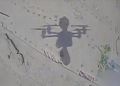 Тень от FPV-дрона "Хезболлы" с катушкой оптики
