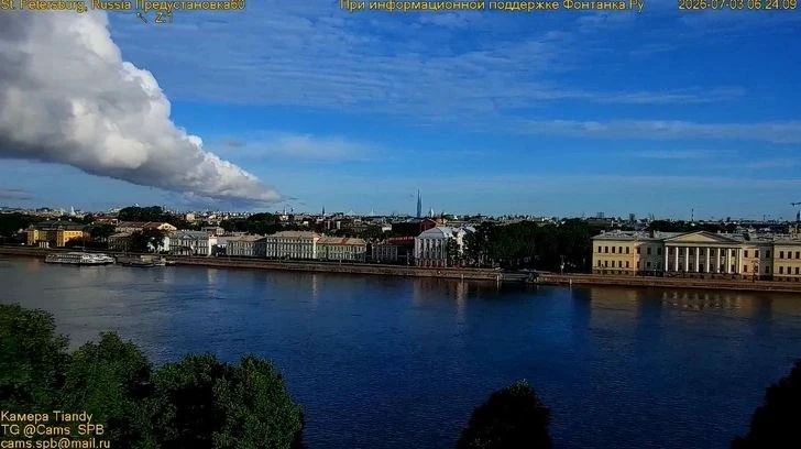 Облачный рулон прокатился над Петербургом этим утром Облачный рулон прокатился над Петербургом этим утром