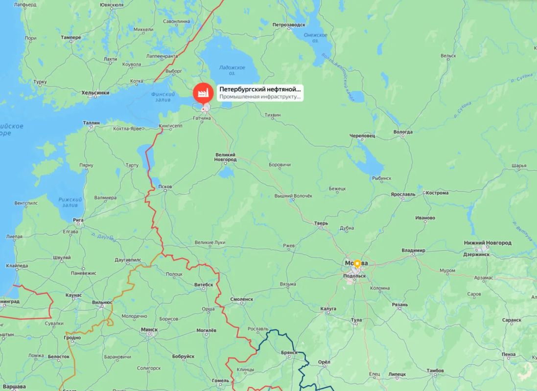 Два майора: Противник распространяет кадры последствий удара по Петербургскому нефтяному терминалу
