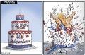 Владимир Корнилов: Сегодня - 250-летие США. Все европейские газеты поздравляют Америку и иллюстрируют этот праздник по-своему