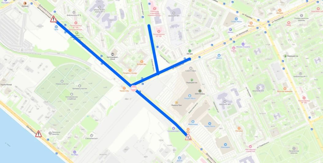 Движение по Дальневосточному проспекту и улице Коллонтай ограничат на четыре месяца