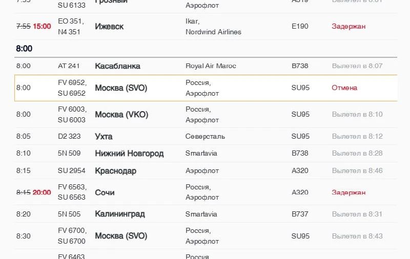 35 рейсов на вылет и прилет в Пулково сегодня отменены, 24 — задержаны