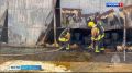 В Колпинском районе произошел крупный пожар в ангаре