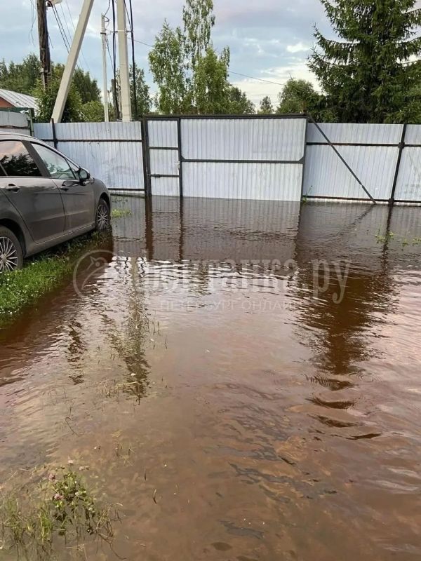 После ливней и гроз река Лубья в Красногвардейском районе Петербурга вышла из берегов и подтопила участки в СНТ «Ржевка № 1» и «Земледельцы» После ливней и гроз река Лубья в Красногвардейском районе Петербурга вышла из берегов и подтопила участки в СНТ «Ржевка № 1» и «Земледельцы»