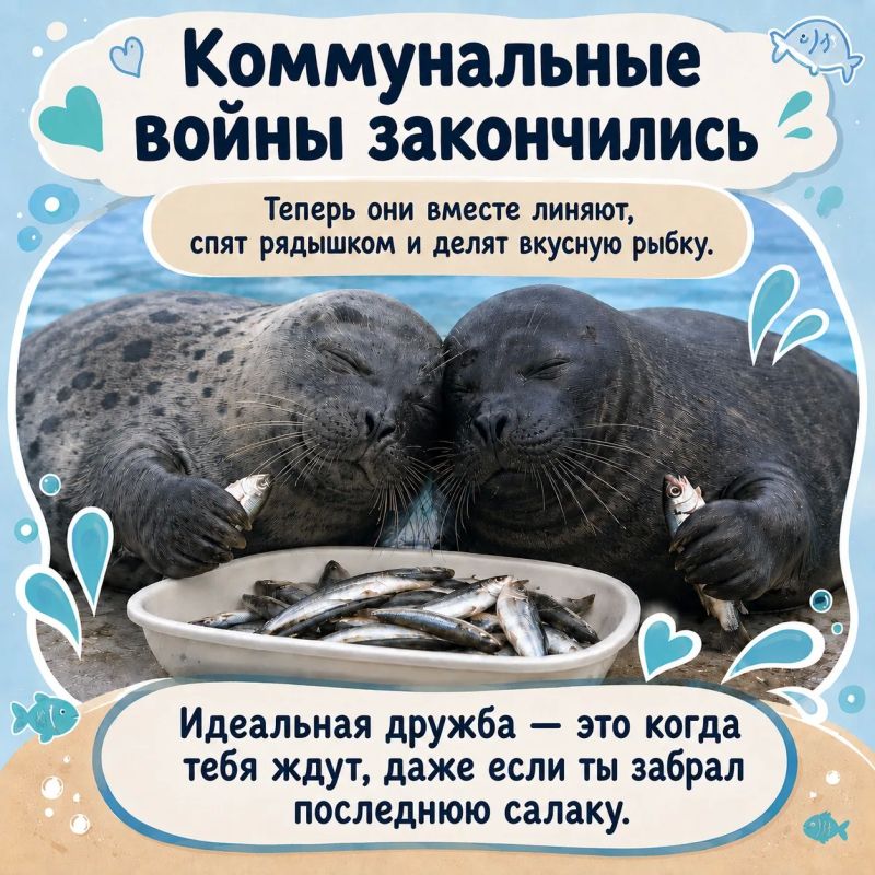 Философ и непоседа: как нерпы Крошик и Шлиссик покорили Репино Философ и непоседа: как нерпы Крошик и Шлиссик покорили Репино