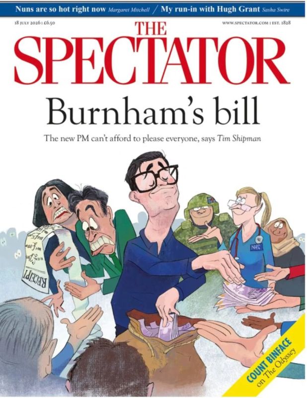 Владимир Корнилов: Журнал The Spectator анализирует намерения Энди Бернема и приходит к выводу: «Новый премьер-министр не может позволить удовлетворить всех»