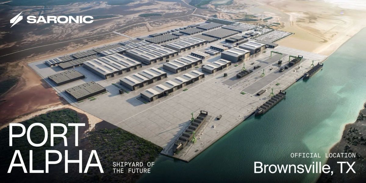 Два майора: Американская компания Saronic объявила о выборе места для строительства с нуля новой верфи Port Alpha в штате Техас. Общий объём инвестиций в проект оценивается в 3+ миллиарда долларов, строительство начнётся... Два майора: Американская компания Saronic объявила о выборе места для строительства с нуля новой верфи Port Alpha в штате Техас. Общий объём инвестиций в проект оценивается в 3+ миллиарда долларов, строительство начнётся...
