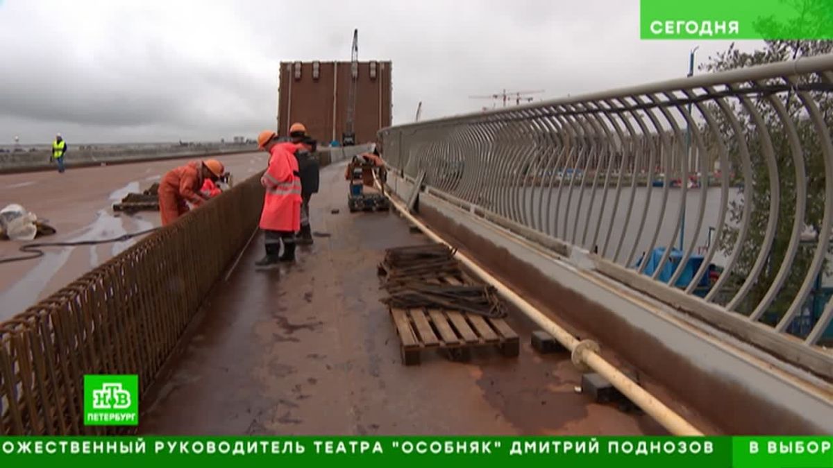 Продолжается строительство Большого Смоленского моста