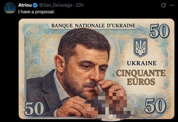 На новых купюрах евро предложили изобразить Макрона, получающего пощёчину, Урсулу фон дер Ляйен в наручниках и драки протестующих с полицией На новых купюрах евро предложили изобразить Макрона, получающего пощёчину, Урсулу фон дер Ляйен в наручниках и драки протестующих с полицией