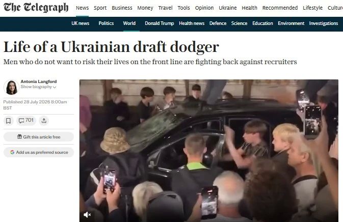 ‘Украинец 3 года не выходит из дома, чтобы его не забрали на войну с Россией’ – The Telegraph рассказывает историю успешного уклониста