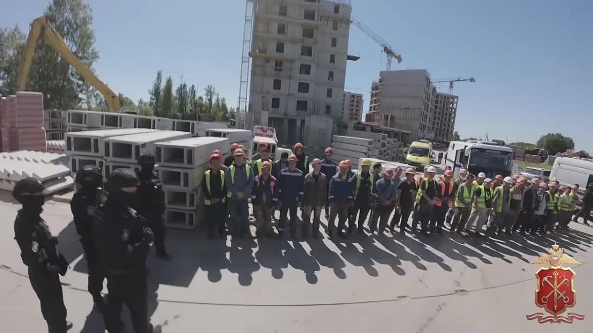 Полиция с воздуха искала нелегалов на стройках в Пушкинском районе