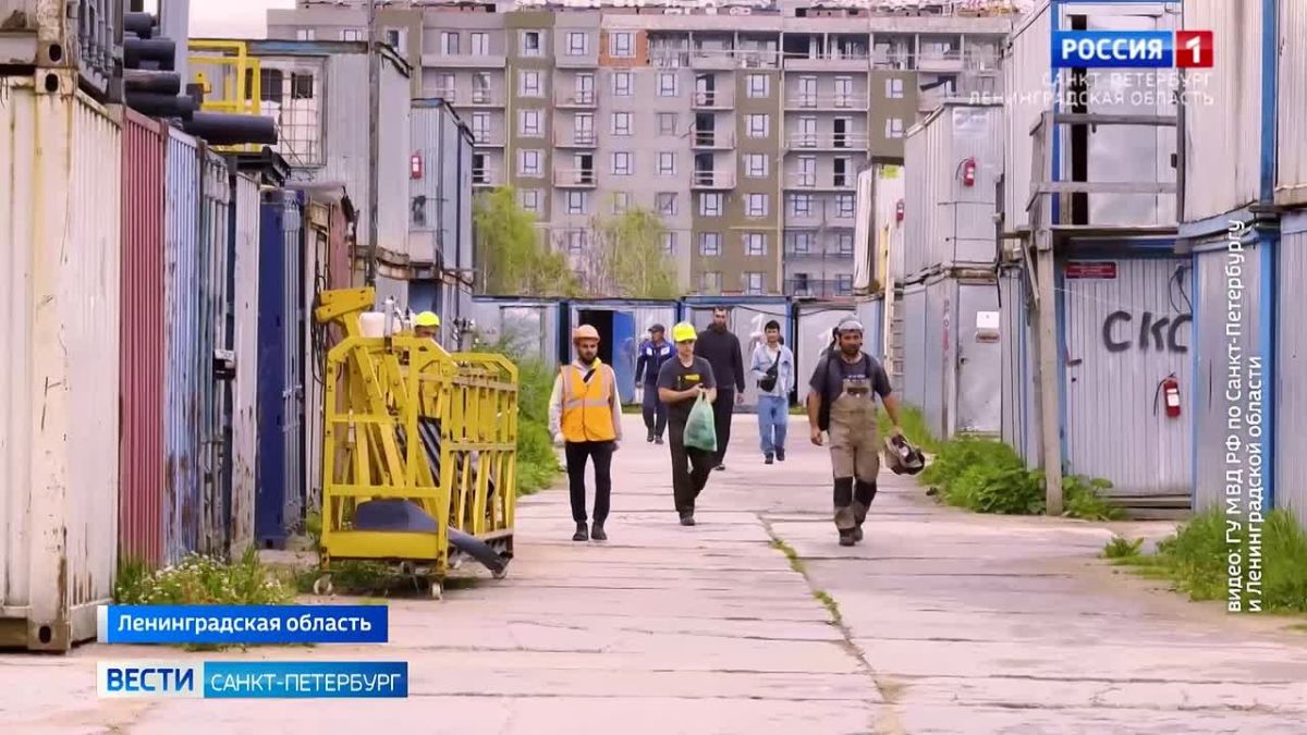 На стройке в Ломоносовском районе задержали 20 мигрантов-нелегалов