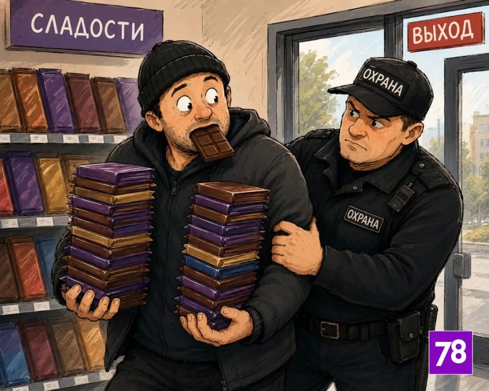 Вор-сладкоежка попытался утащить 47 шоколадок из магазина в Красногвардейском районе