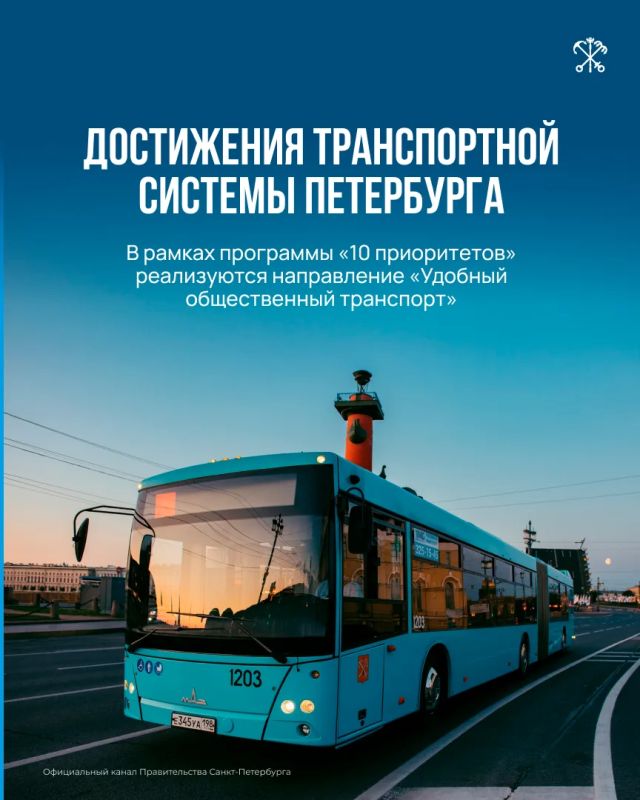 В Петербурге обновляется подвижной состав, расширяется трамвайная сеть, появляются современные автобусы и троллейбусы, совершенствуется железнодорожное сообщение