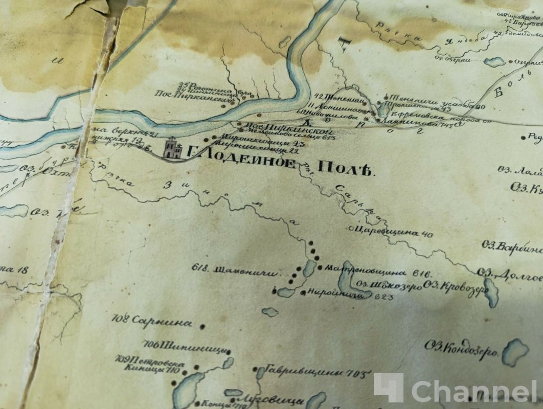 В Международном центре реставрации в Рождествено восстанавливают карту Лодейнопольского уезда
