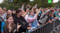 Игроки ФК «Зенит» встретились со своими болельщиками на специально установленном стадионе у Александринского дворца