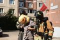В Комбинате социального питания Колпинского района тушили условный пожар