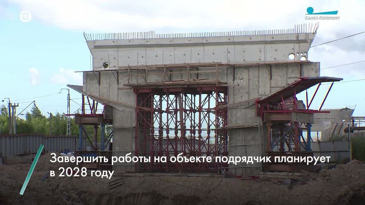 Новый путепровод протяженностью около 100 метров возводят в южной части Петербурга, в районе Порховской улицы