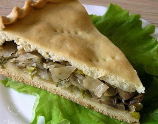 Постный пирог с капустой и грибами: здоровое и вкусное угощение