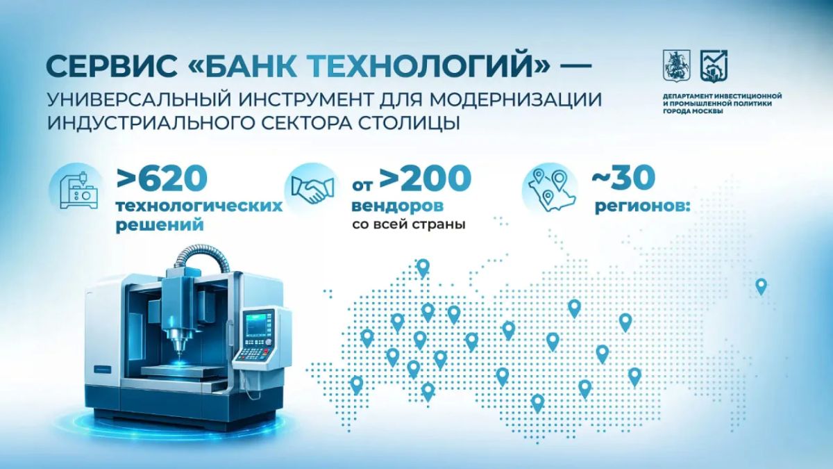 Собянин: Московский сервис «Банк технологий» объединил разработки со всей страны