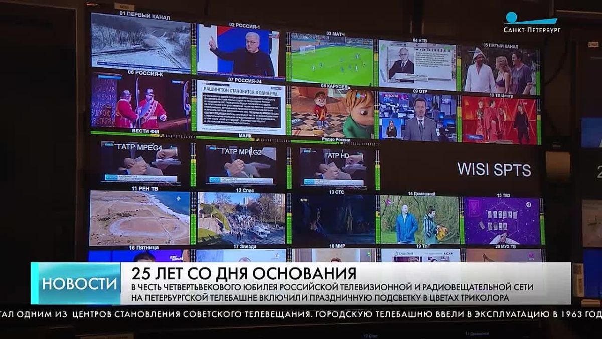 Российская телерадиосеть сегодня отмечает 25 лет со дня основания