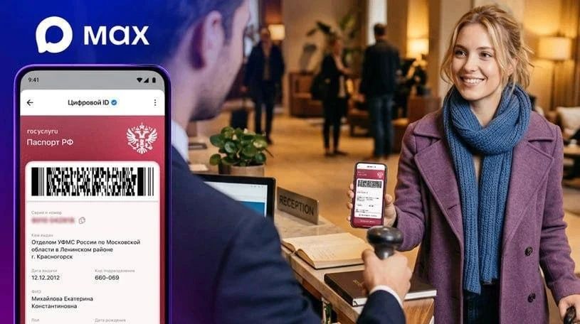 Возможность заселяться в отели при помощи цифрового ID в MAX уже доступна в большей части регионов России