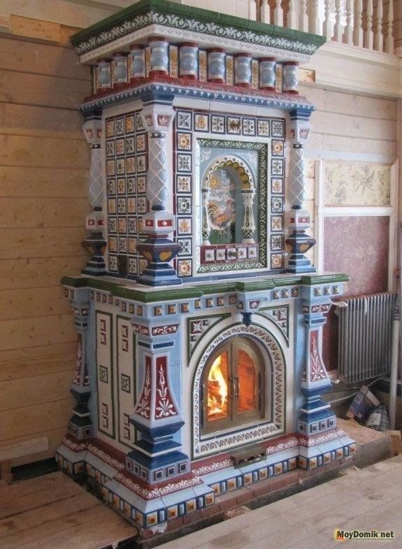 Русская печь: традиция русского декора из эмалированных плиток Русская печь: традиция русского декора из эмалированных плиток