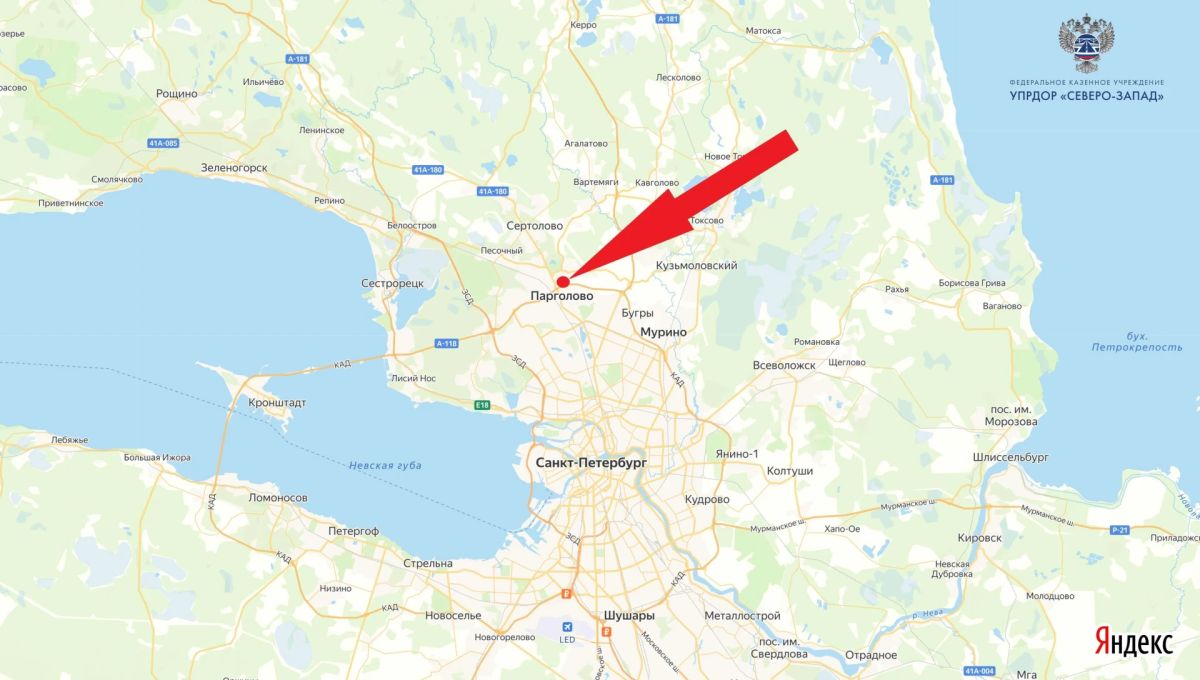Съезд с КАД на Выборгское шоссе полностью перекроют