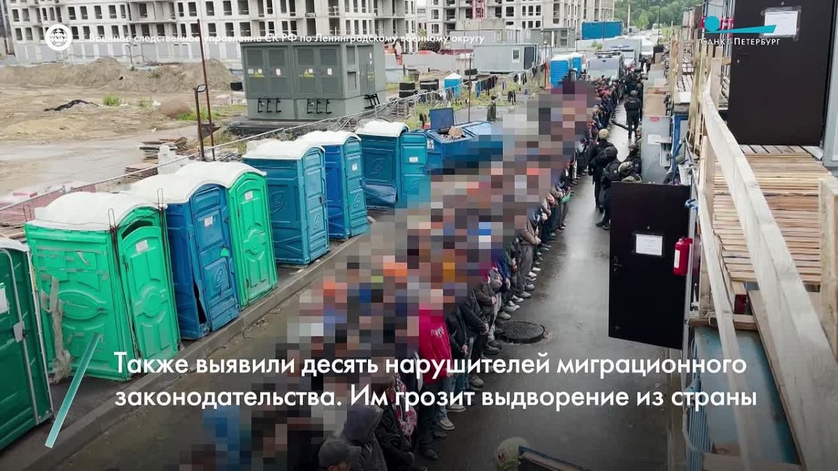 34 человека доставили в военный комиссариат после рейда на стройплощадке в Северной столице