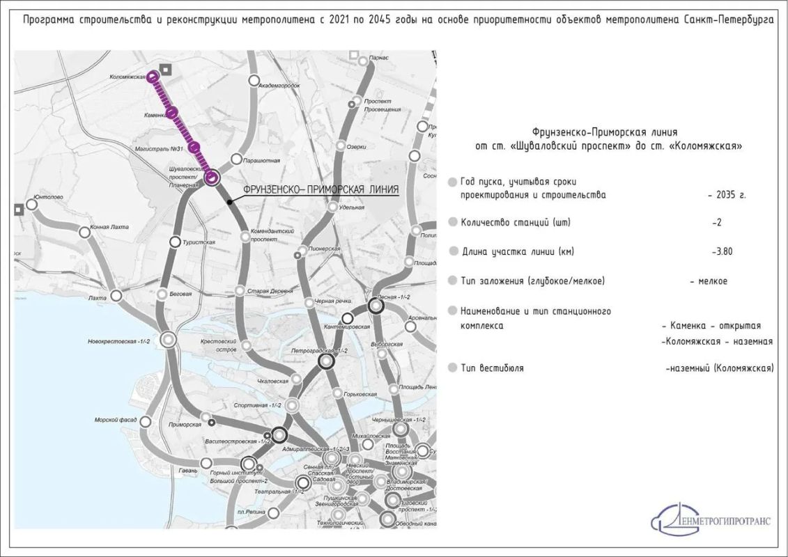 Метро в Приморском районе будут строить в обход перекрестка Комендантского и Шуваловского проспектов
