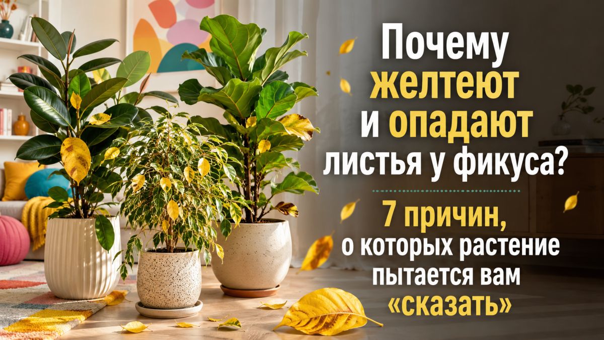 Почему желтеют листья фикуса: 7 причин, о которых важно знать