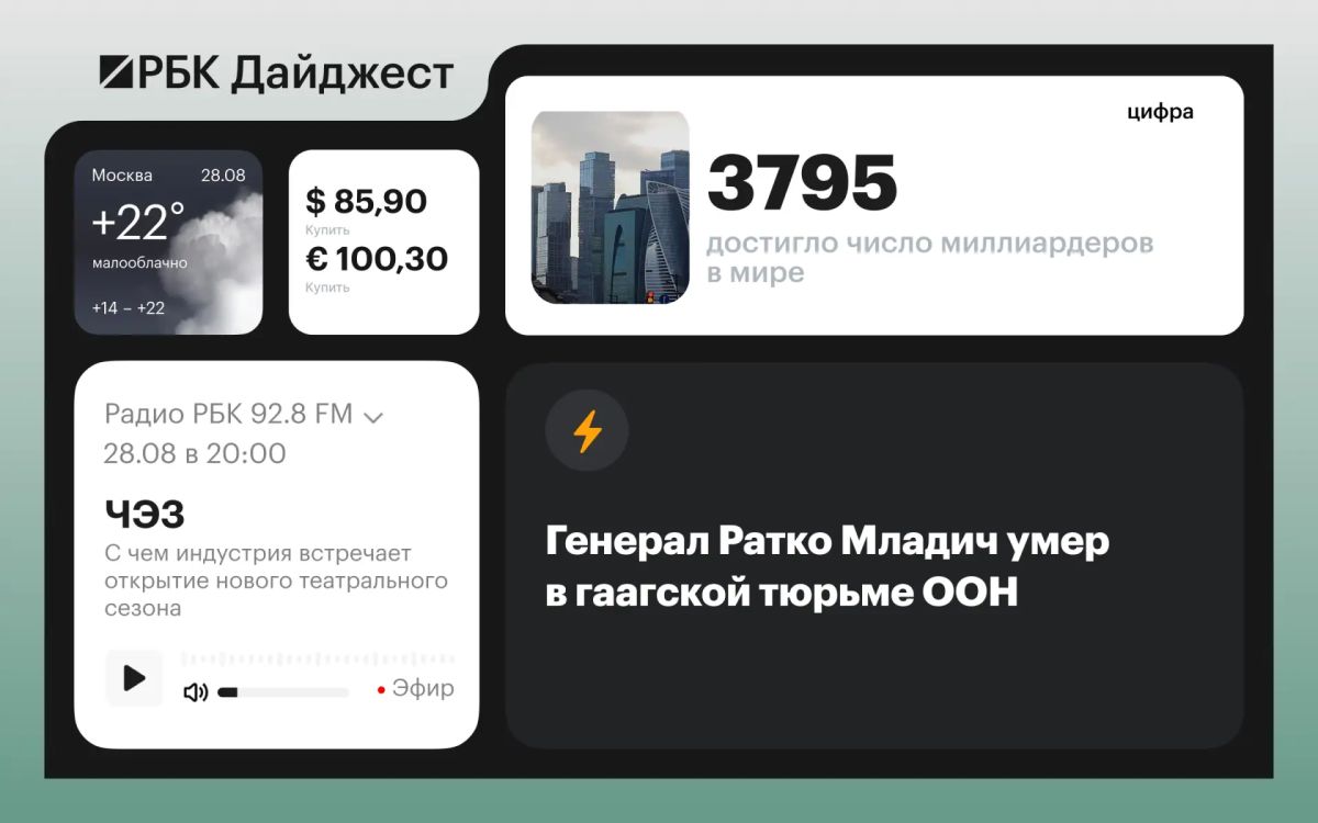 Главные новости к вечеру 27 августа