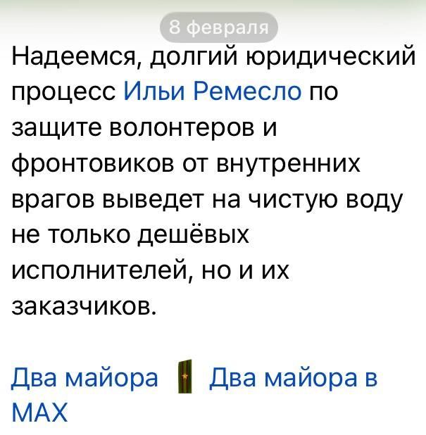 Юлия Витязева: Блогер-доносчик Илья Ремесло, обвиняемый в распространении фейков об армии, признан вменяемым по итогам экспертизы