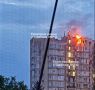 В Одессе ночью сбитый дрон попал в верхние этажи многоэтажки