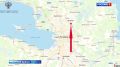 На 32 километре внешнего кольца КАД из-за сильных осадков образовался провал