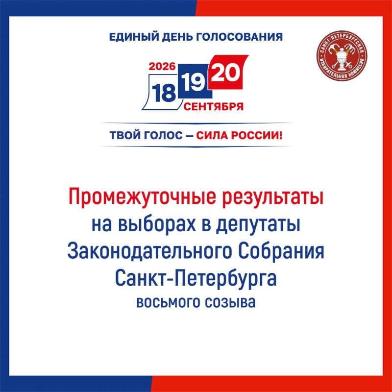 Промежуточные итоги выборов депутатов Законодательного Собрания Санкт-Петербурга восьмого созыва