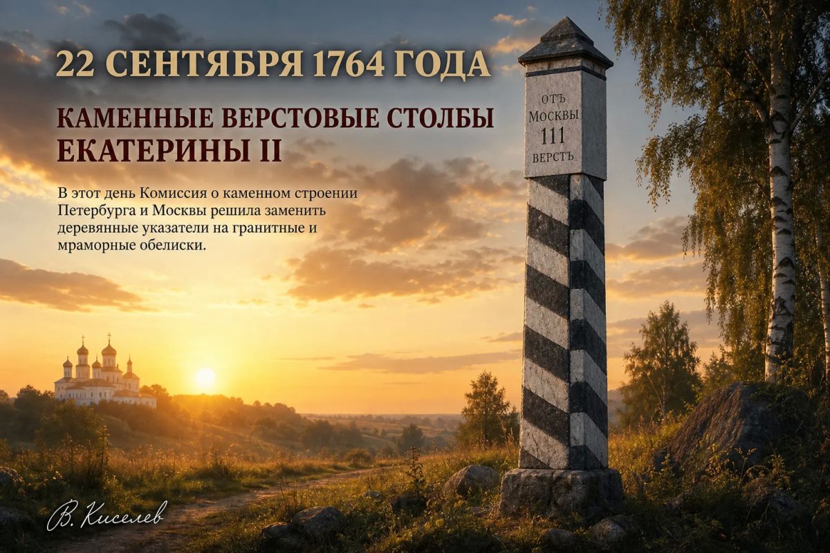Виталий Киселев: 22 сентября 1764 года. Каменные верстовые столбы Екатерины II