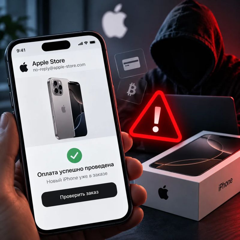 «ВЫ ОПЛАТИЛИ НОВЫЙ IPHONE»: МОШЕННИКИ РАССЫЛАЮТ ПОДДЕЛЬНЫЕ УВЕДОМЛЕНИЯ
