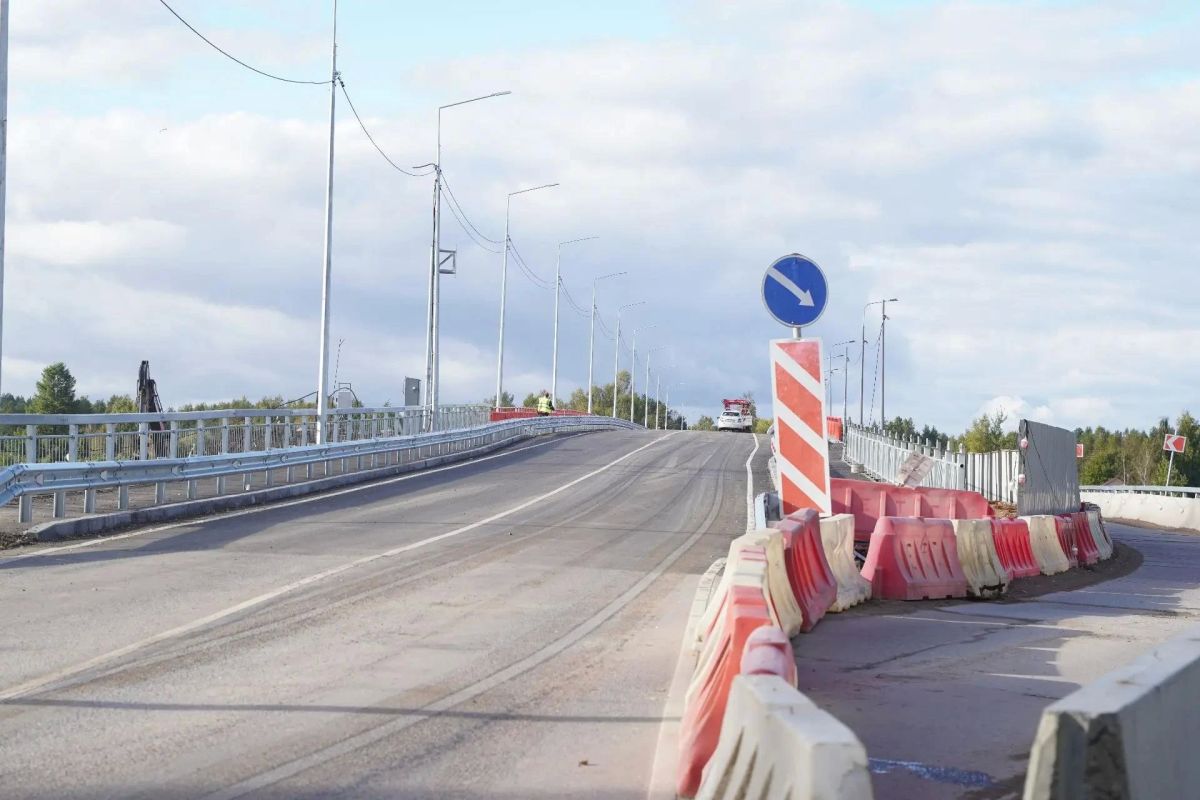 Движение по мосту через реку Луга открыли в Ленобласти Движение по мосту через реку Луга открыли в Ленобласти