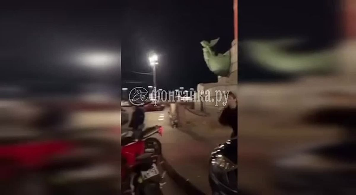 Роллер вылетел под машину, выполняя трюк у Ростральных колонн. На видео — пример, как делать не надо