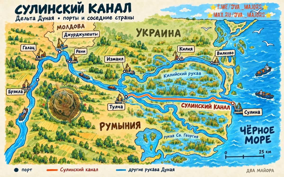Два майора: Сообщается о якобы приостановке судоходства в Сулинском канале Румынии
