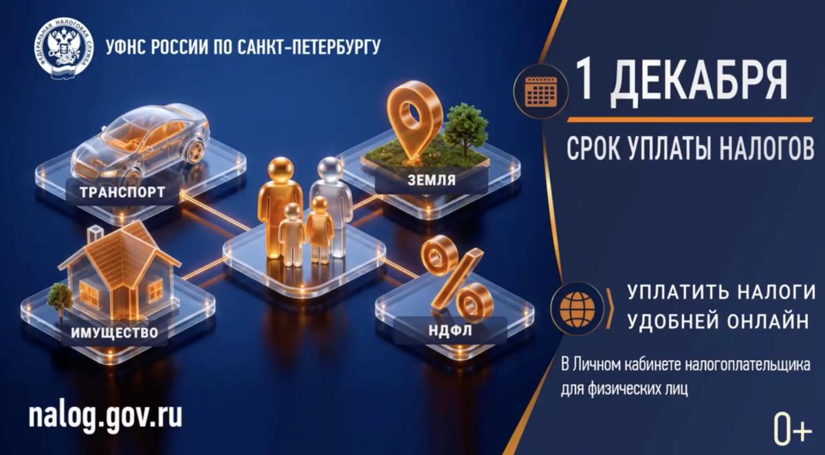 В Федеральной налоговой службе напомнили о сроке уплаты налогов