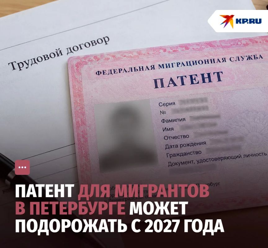 Патент для мигрантов в Петербурге может подорожать с 2027 года