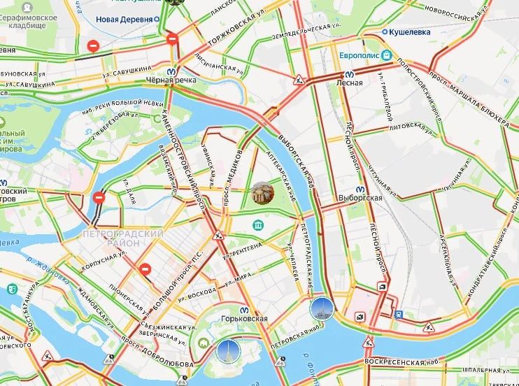 Пробки в Петербурге — 9 баллов